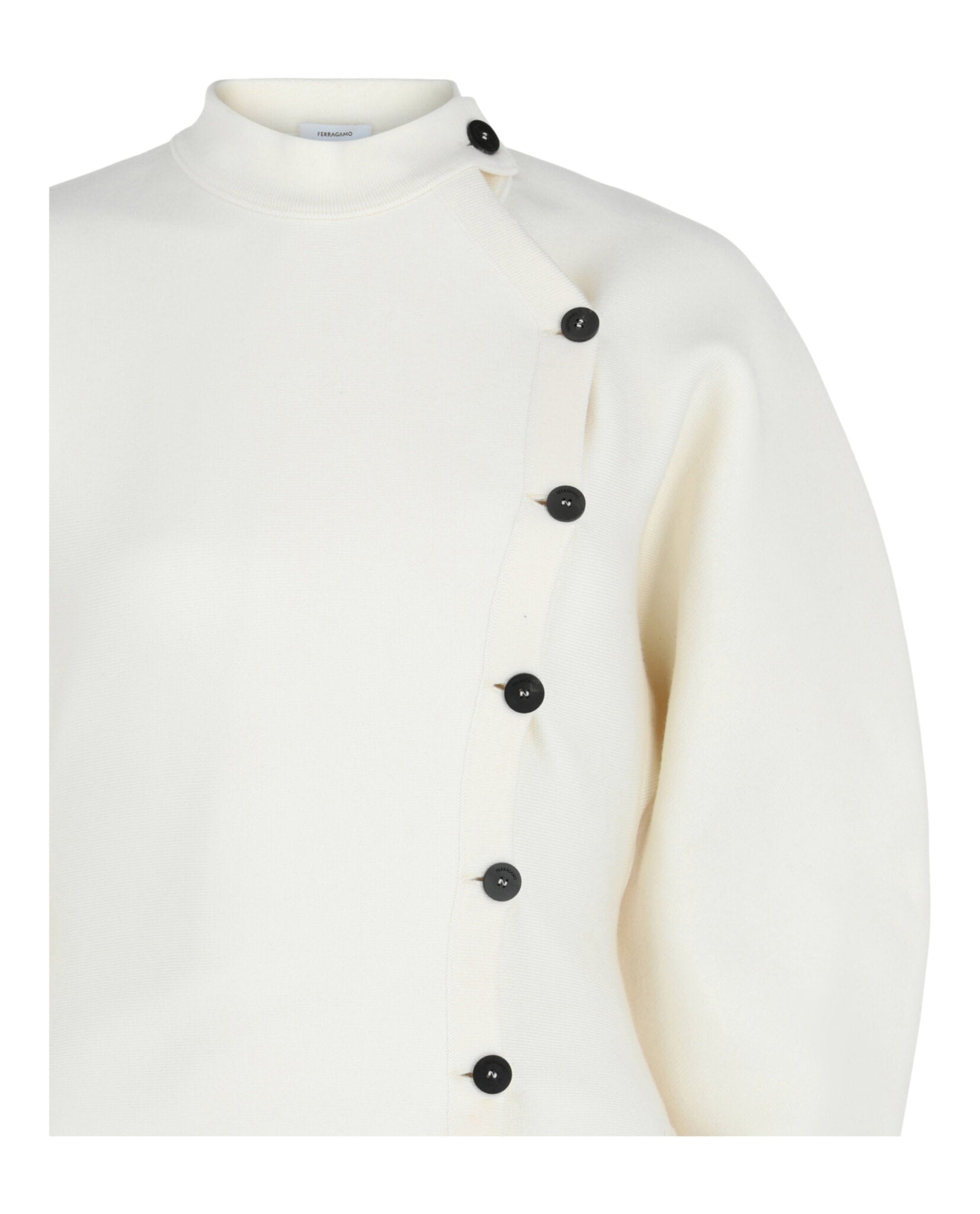 Ferragamo Womens Asymmetrical Buttoned Cardigan