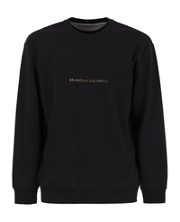 BRUNELLO CUCINELLI MEN'S SWEATSHIRT IN BLACK