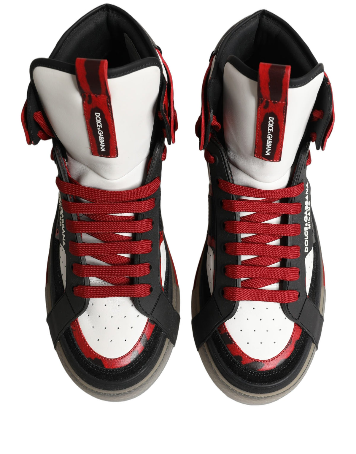 Dolce & Gabbana Dolce & Gabbana Multicolor Leather High Top Sneakers Men's Shoes