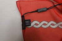 Dolce & Gabbana Dolce & Gabbana Red Silk Braided Rope Square Foulard Women's Scarf