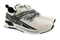 Versace Jeans Couture Versace Jeans Couture Mens White / Black Logo Runner Sneakers-