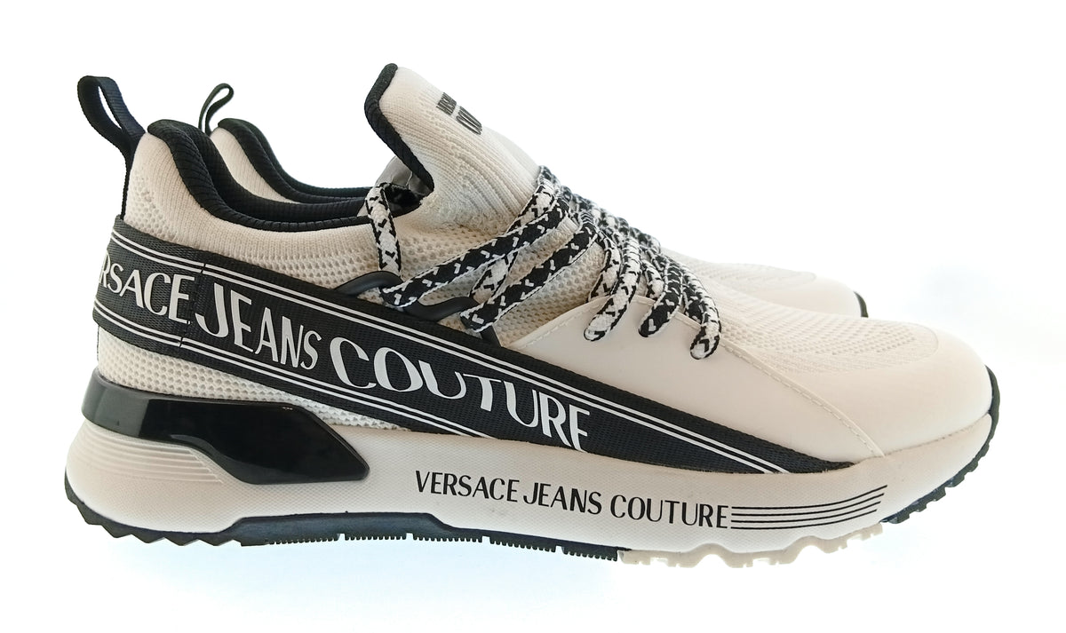 Versace Jeans Couture Versace Jeans Couture Mens White / Black Logo Runner Sneakers-
