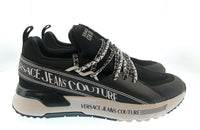 Versace Jeans Couture Versace Jeans Couture Mens Black / White Logo Runner Sneakers-
