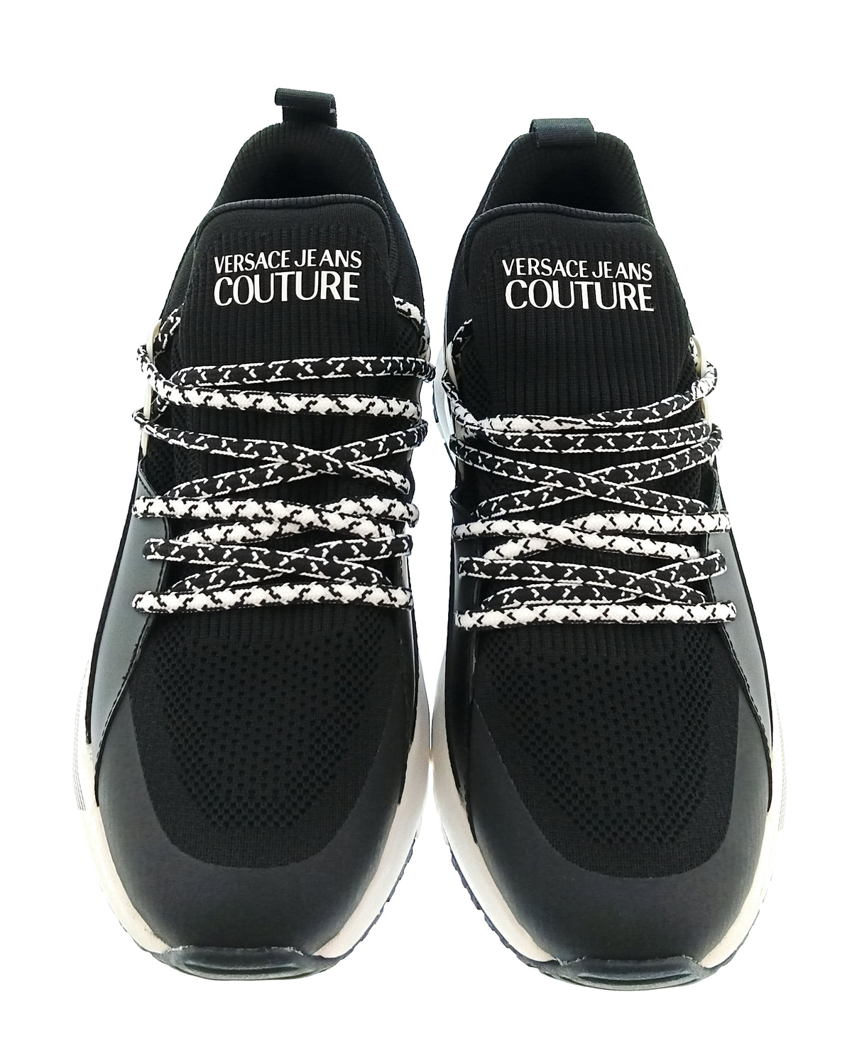 Versace Jeans Couture Versace Jeans Couture Mens Black / White Logo Runner Sneakers-