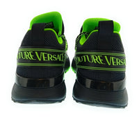 Versace Jeans Couture Versace Jeans Couture Mens Black / Neon Green Neon Accent Runner Sneakers-