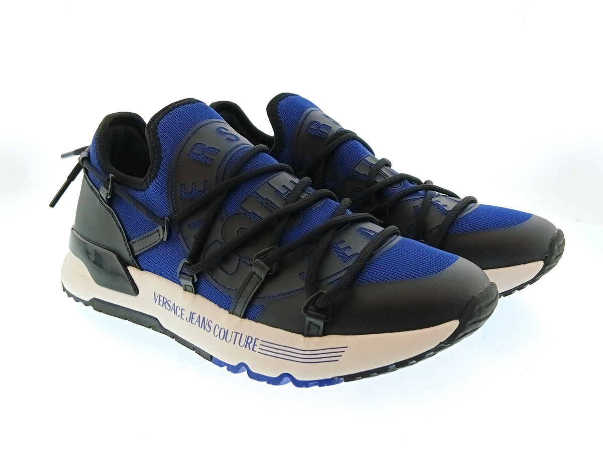 Versace Jeans Couture Versace Jeans Couture Mens Black / Royal Blue / White Cage Runner Sneakers-