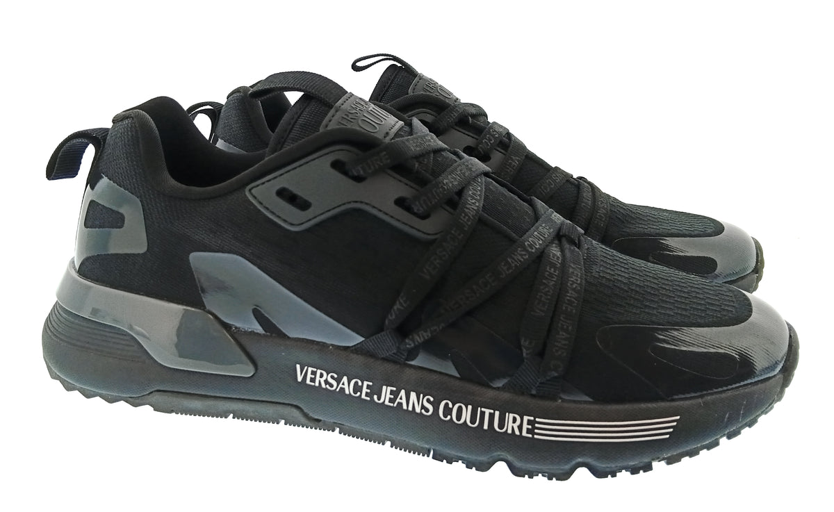 Versace Jeans Couture Versace Jeans Couture Mens Black / Gray Panel Runner Sneakers-