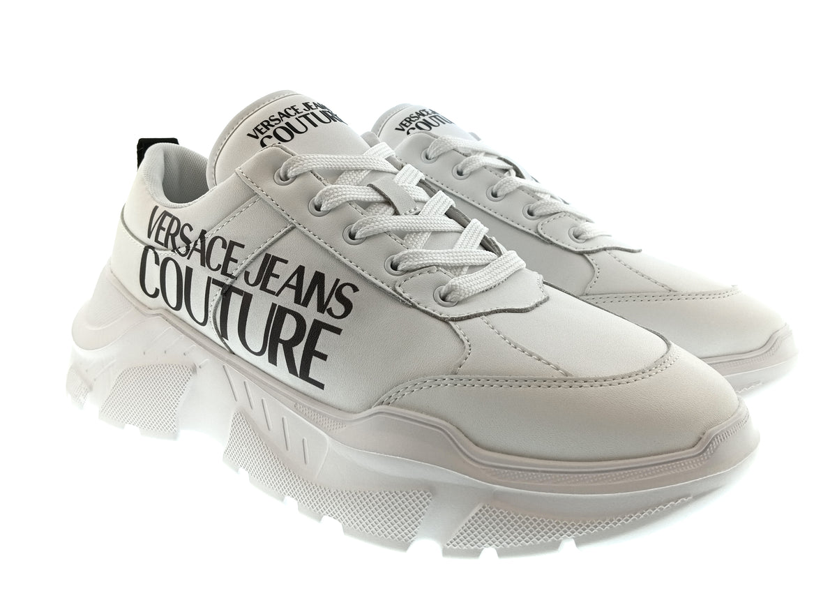 Versace Jeans Couture Versace Jeans Couture Mens White / Black Chunky Logo Sneakers-