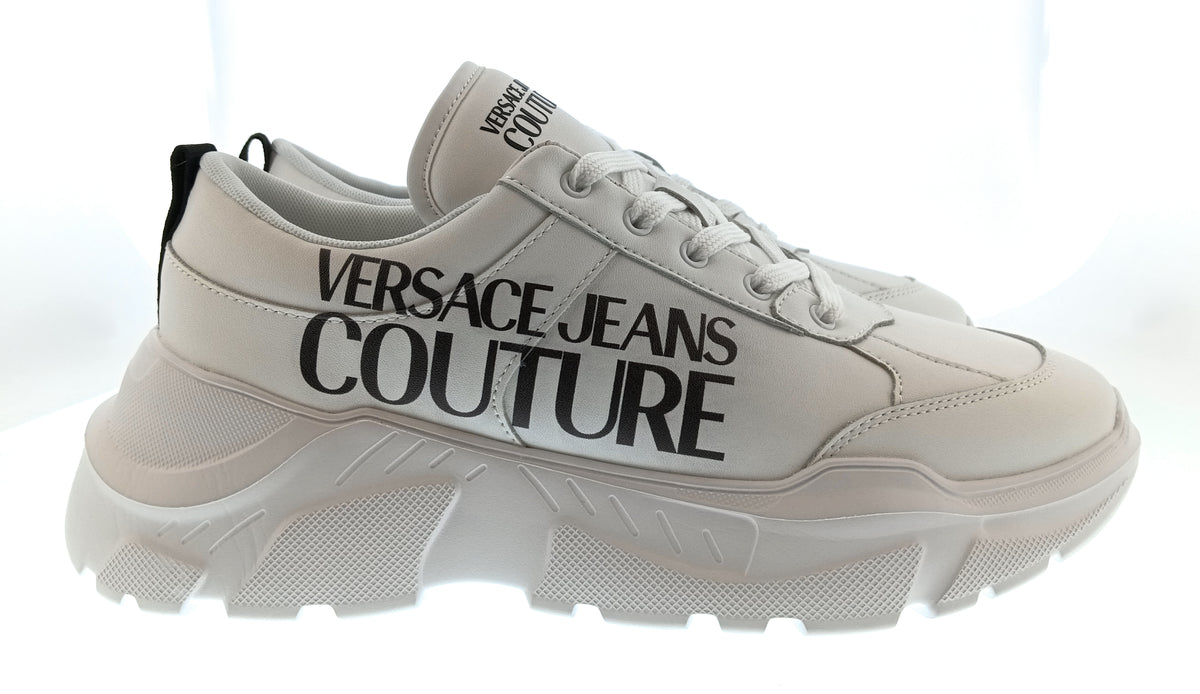 Versace Jeans Couture Versace Jeans Couture Mens White / Black Chunky Logo Sneakers-