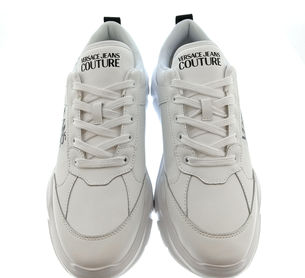 Versace Jeans Couture Versace Jeans Couture Mens White / Black Chunky Logo Sneakers-