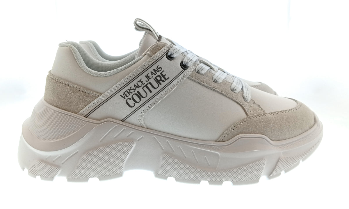 Versace Jeans Couture Versace Jeans Couture Mens White / Beige Chunky Colorblock Sneakers-