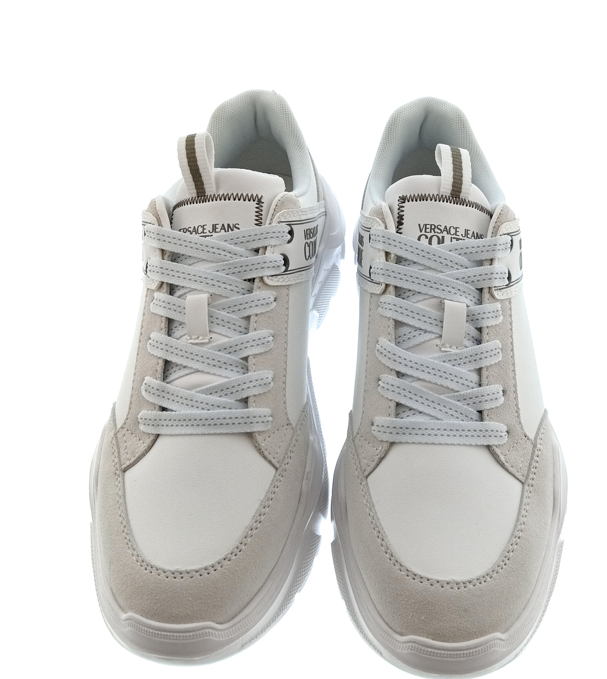 Versace Jeans Couture Versace Jeans Couture Mens White / Beige Chunky Colorblock Sneakers-
