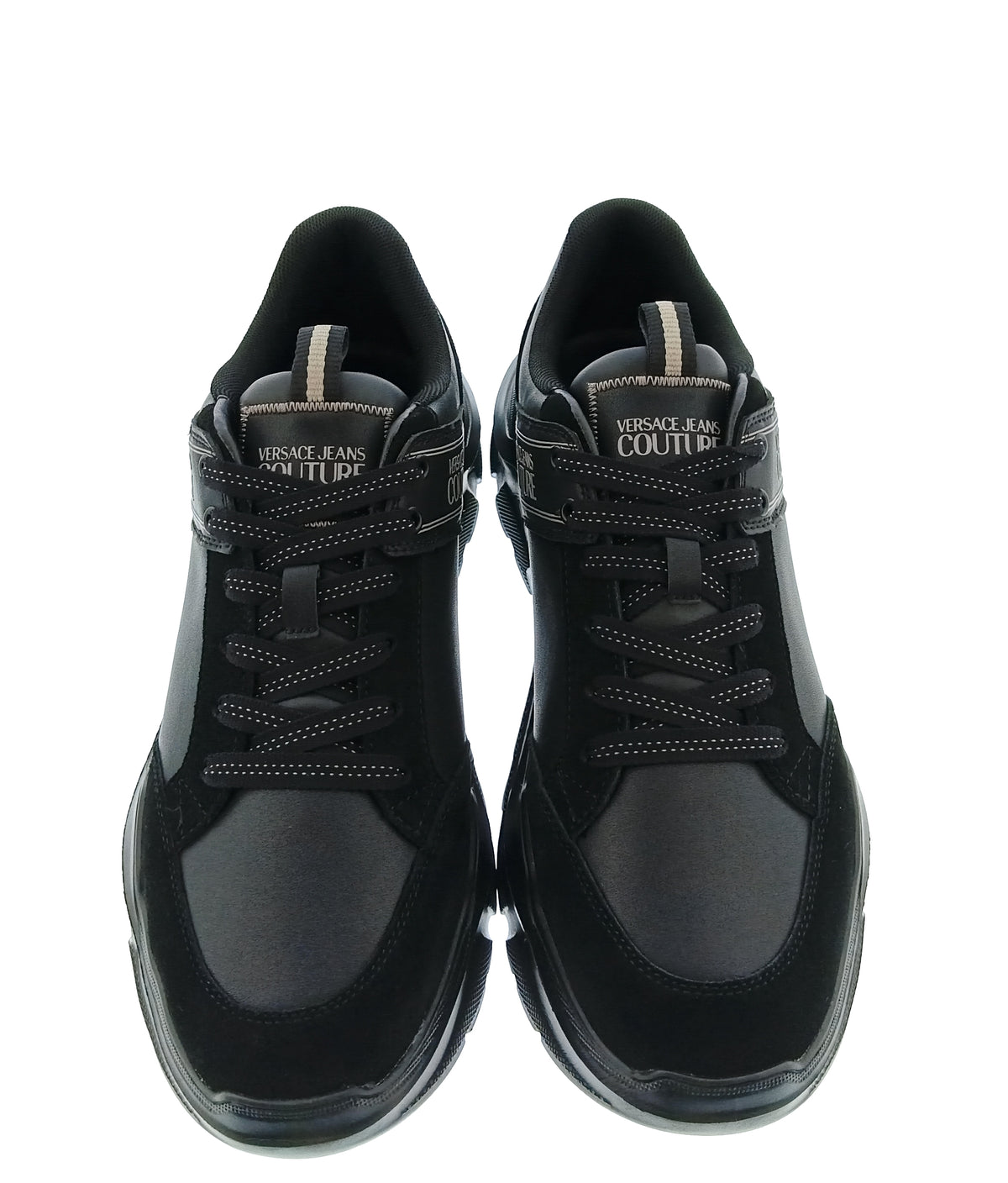 Versace Jeans Couture Versace Jeans Couture Mens Black / Gray Chunky Panel Sneakers-
