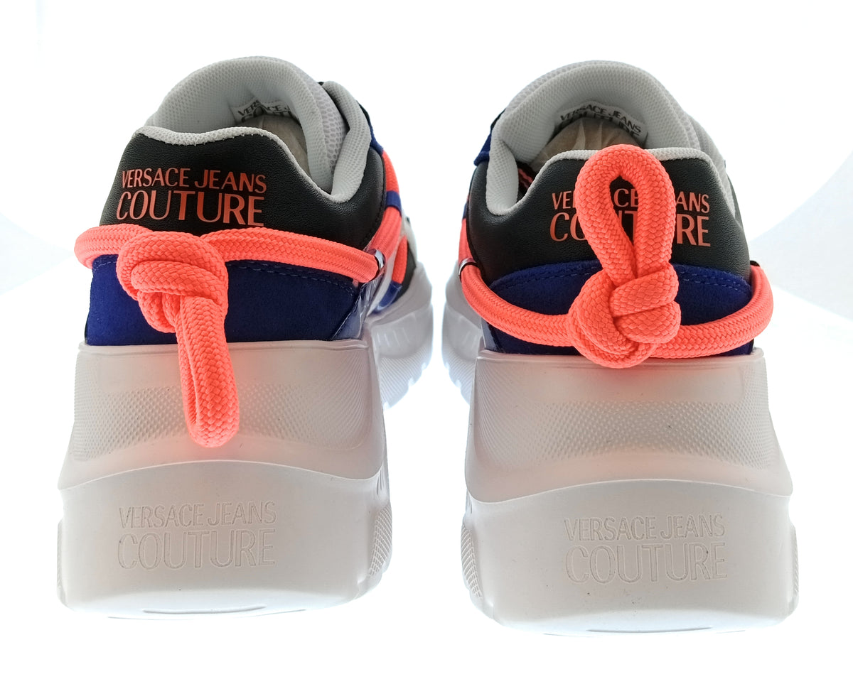 Versace Jeans Couture Versace Jeans Couture Mens White / Navy / Coral Multicolor Runner Sneakers-