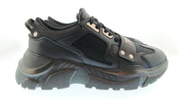 Versace Jeans Couture Versace Jeans Couture Mens Black / Gray Chunky Panel Sneakers-