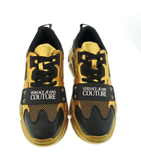 Versace Jeans Couture Versace Jeans Couture Mens Gold / Black Metallic Chunky Sneakers-