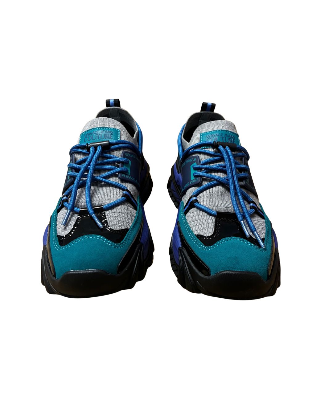 Versace Jeans Couture Versace Jeans Couture Mens Black / Blue / Teal Technical Trail Sneakers-