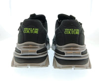 Versace Jeans Couture Versace Jeans Couture Mens Black / Gray / Neon Green Chunky Knit Runner Sneakers-