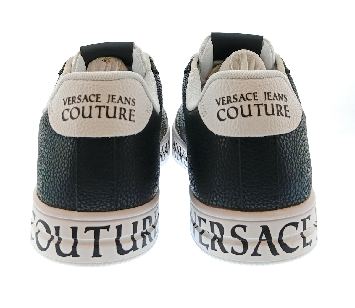 Versace Jeans Couture Versace Jeans Couture Mens Black / White Logo Platform Sneakers-