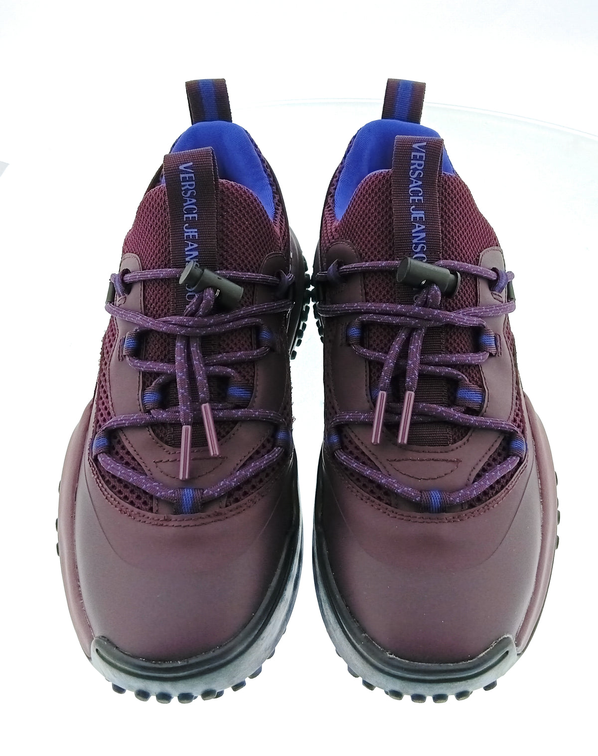 Versace Jeans Couture Versace Jeans Couture Mens Burgundy / Purple / Blue Logo Runner Sneakers-