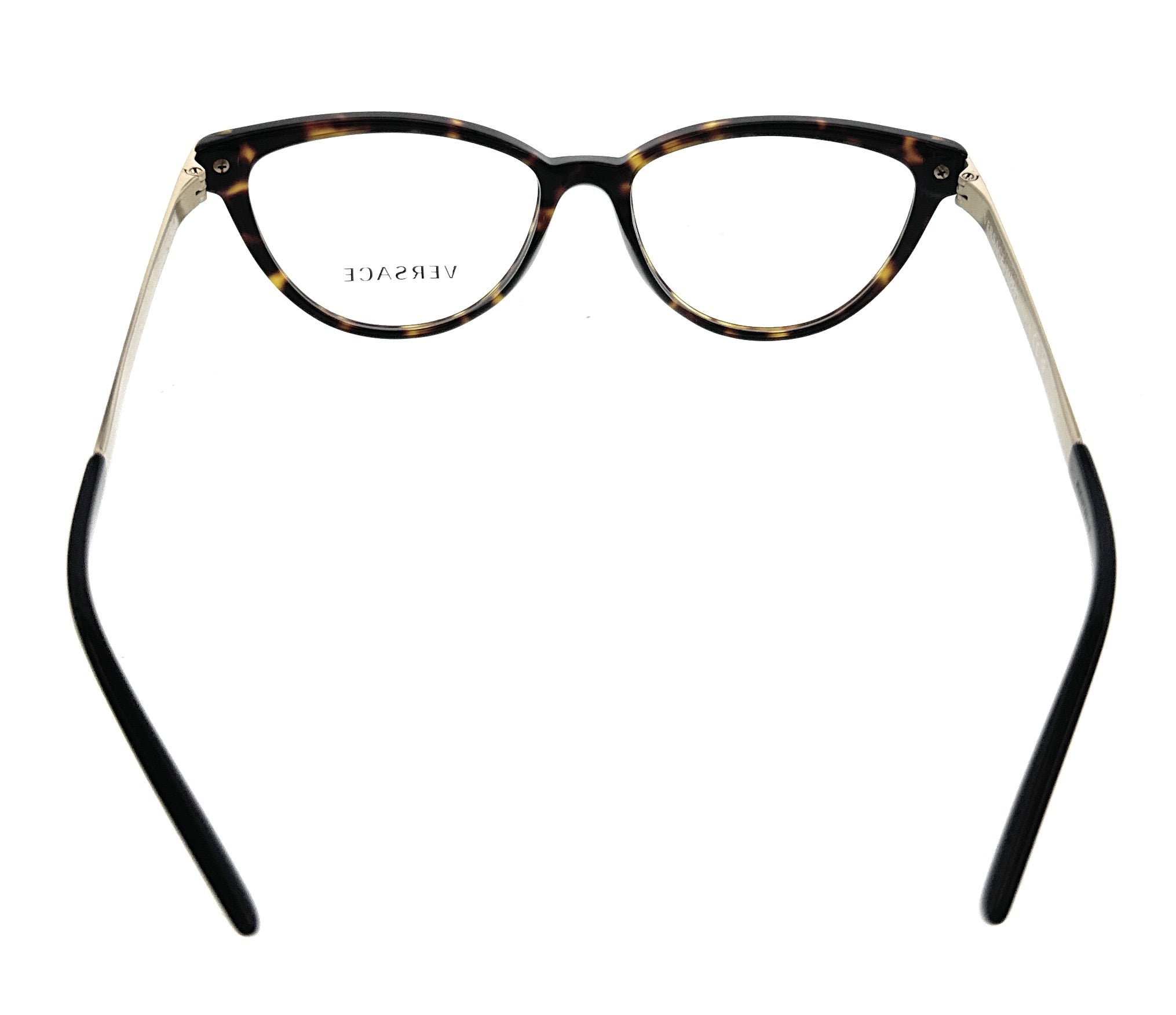 Versace Dark Havana/Gold Cateye 0VE3271 108 Eyeglasses
