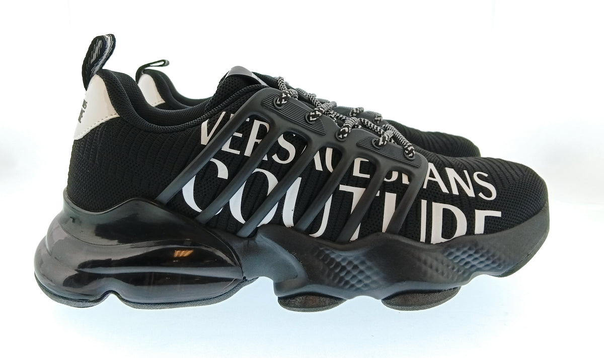Versace Jeans Couture Versace Jeans Couture Mens Black / White Typography Runner Sneakers-