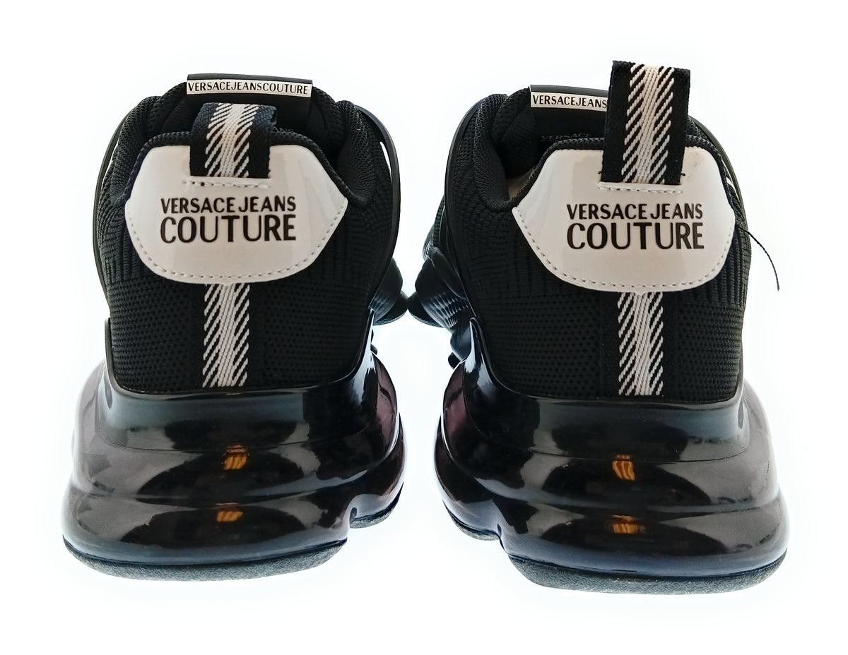 Versace Jeans Couture Versace Jeans Couture Mens Black / White Typography Runner Sneakers-