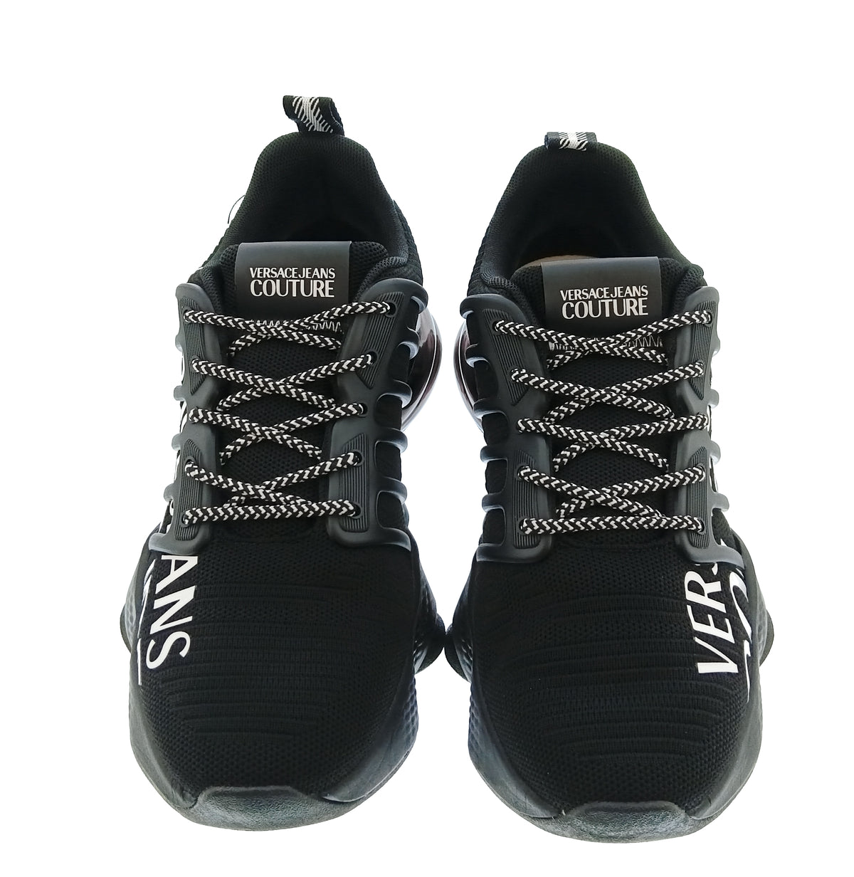 Versace Jeans Couture Versace Jeans Couture Mens Black / White Typography Runner Sneakers-