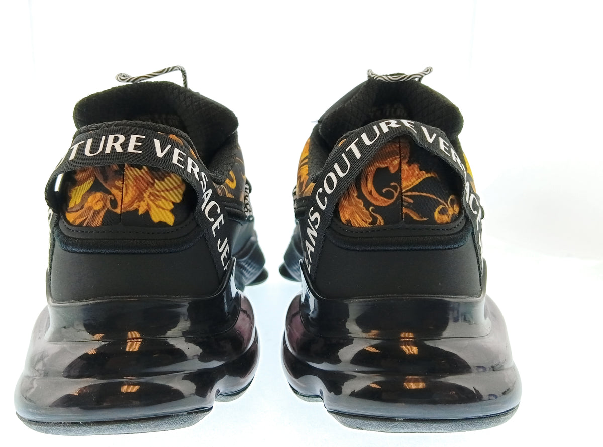 Versace Jeans Couture Versace Jeans Couture Mens Black / Orange Baroque Runner Sneakers-