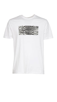 Cavalli Class White Tiger Print Signature T-Shirt-