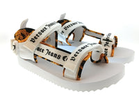 Versace Jeans Couture Versace Jeans Couture Mens White / Orange / Black Logo Strap Trek Sandals-