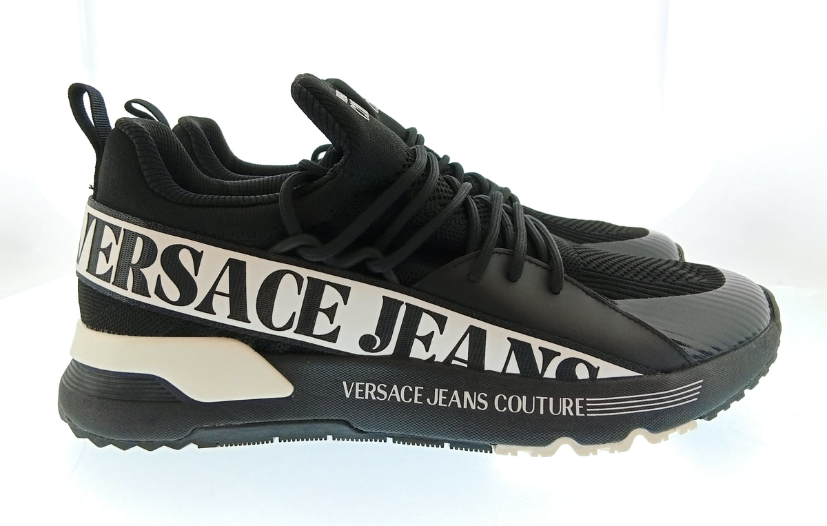 Versace Jeans Couture Versace Jeans Couture Mens Black / White Logo Runner Sneakers-