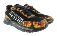 Versace Jeans Couture Versace Jeans Couture Mens Black / Gold Baroque Logo Runner Sneakers-