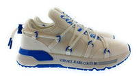 Versace Jeans Couture Versace Jeans Couture Mens White / Royal Blue Cage Runner Sneakers-