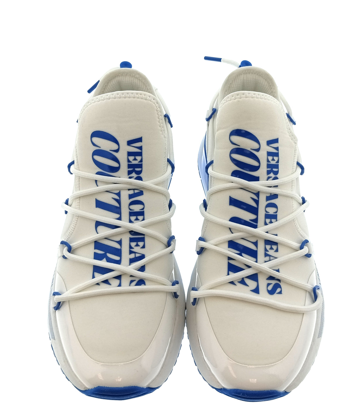 Versace Jeans Couture Versace Jeans Couture Mens White / Royal Blue Cage Runner Sneakers-