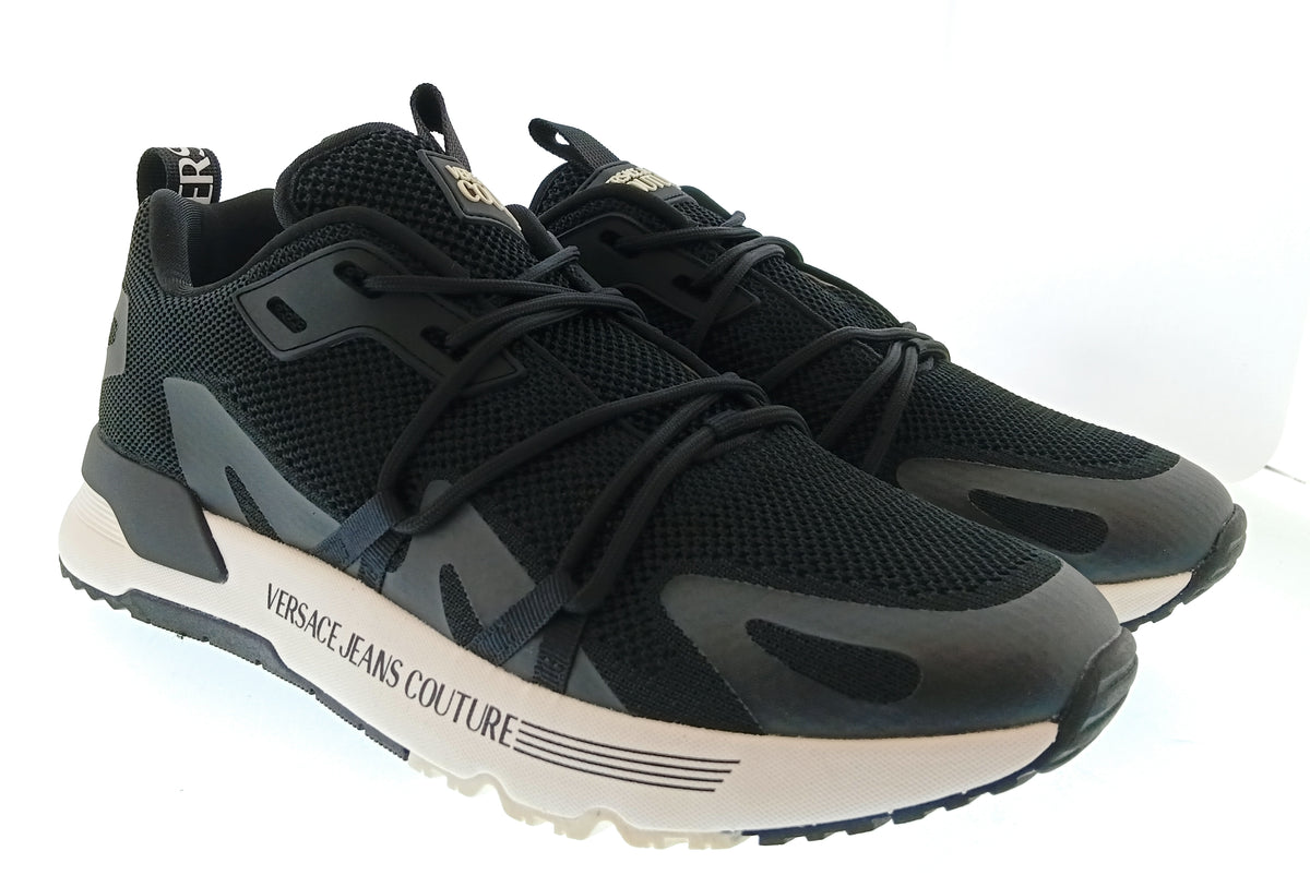 Versace Jeans Couture Versace Jeans Couture Mens Black / Gray Technical Runner Sneakers-