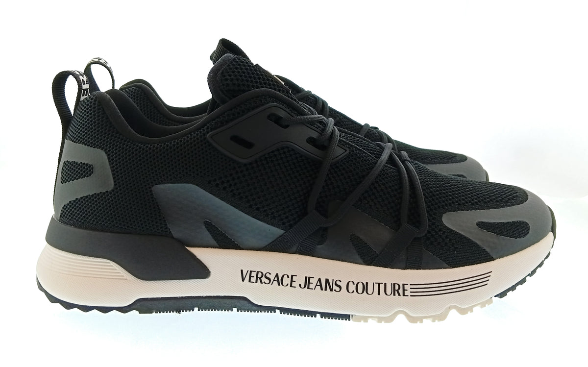 Versace Jeans Couture Versace Jeans Couture Mens Black / Gray Technical Runner Sneakers-