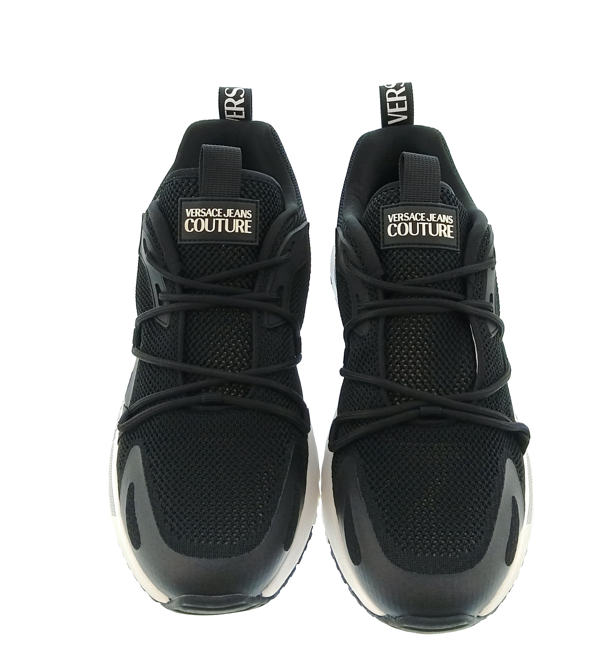 Versace Jeans Couture Versace Jeans Couture Mens Black / Gray Technical Runner Sneakers-