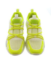 Versace Jeans Couture Versace Jeans Couture Mens White / Neon Yellow Neon Cage Runner Sneakers-