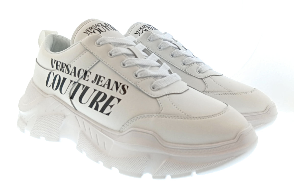 Versace Jeans Couture Versace Jeans Couture Mens White / Black Chunky Logo Sneakers-