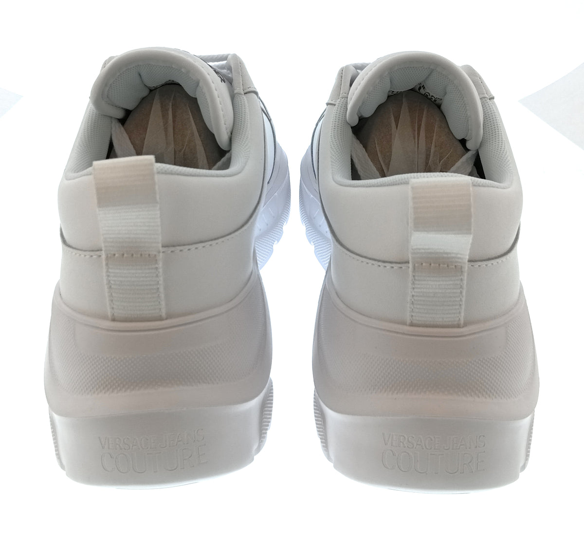 Versace Jeans Couture Versace Jeans Couture Mens White / Black Chunky Logo Sneakers-