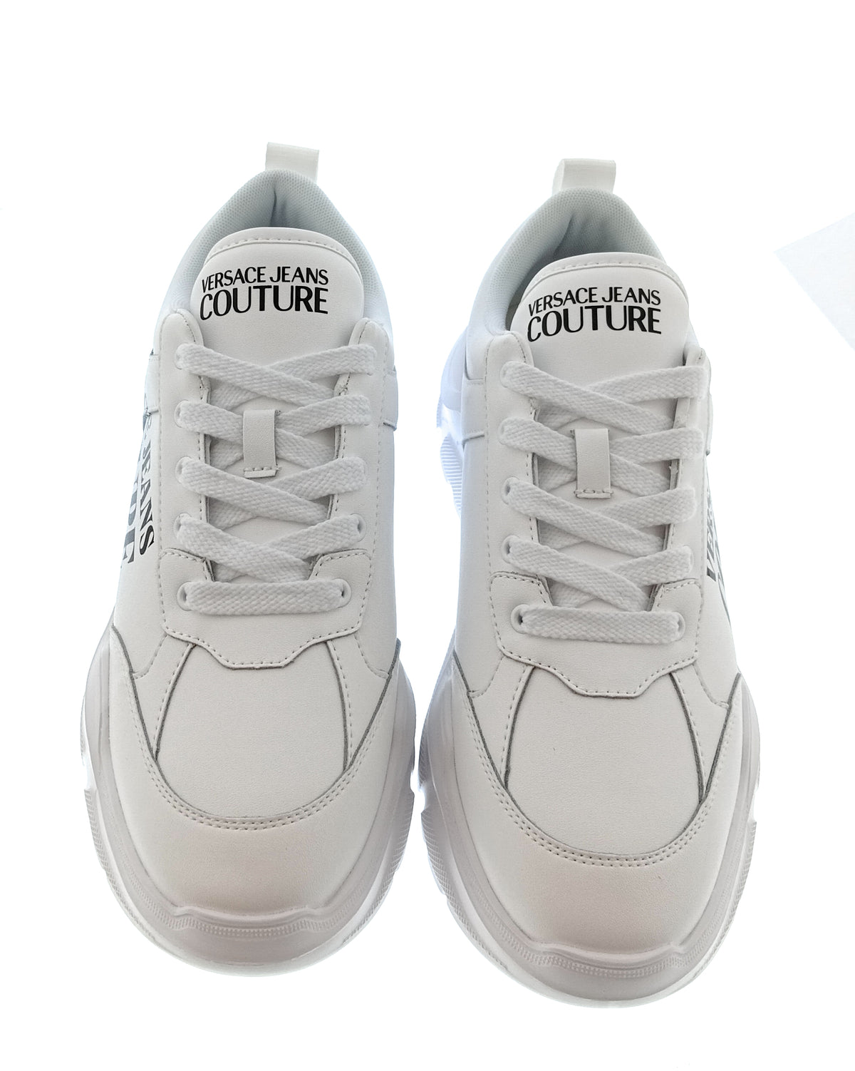 Versace Jeans Couture Versace Jeans Couture Mens White / Black Chunky Logo Sneakers-