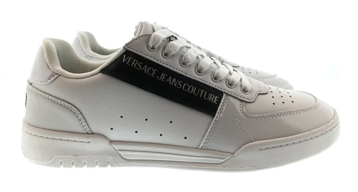 Versace Jeans Couture Versace Jeans Couture Mens White / Silver / Black Low-Top Logo Sneakers-