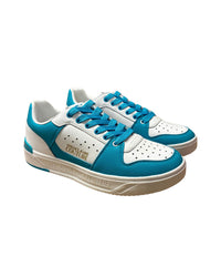 Versace Jeans Couture Versace Jeans Couture Mens Turquoise / White Colorblock Court Sneakers-
