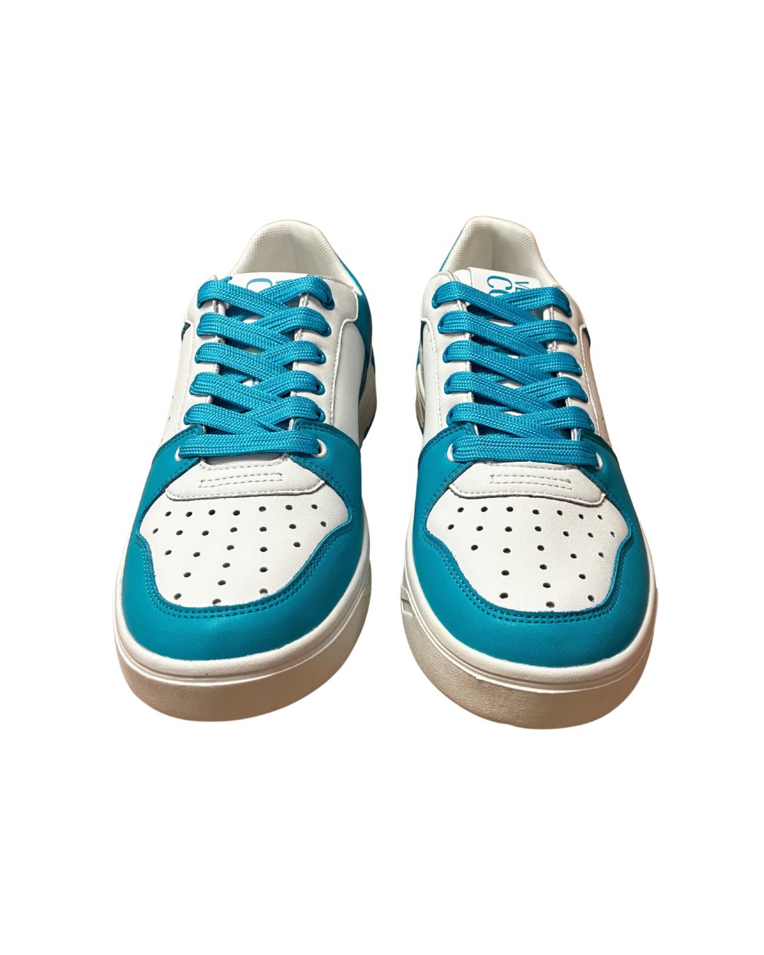Versace Jeans Couture Versace Jeans Couture Mens Turquoise / White Colorblock Court Sneakers-