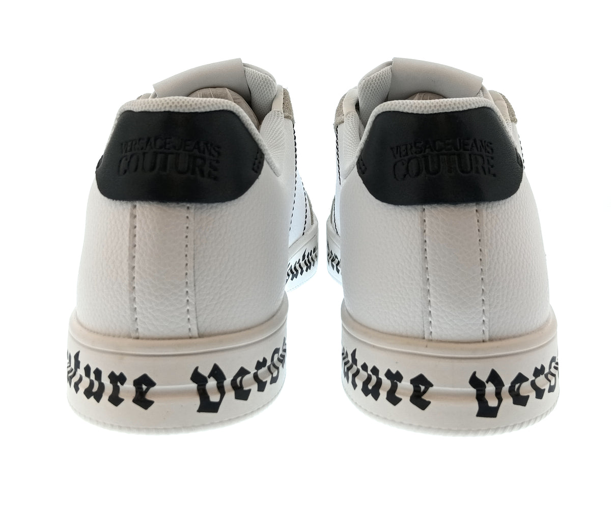 Versace Jeans Couture Versace Jeans Couture Mens Beige / White / Black Logo Platform Sneakers-