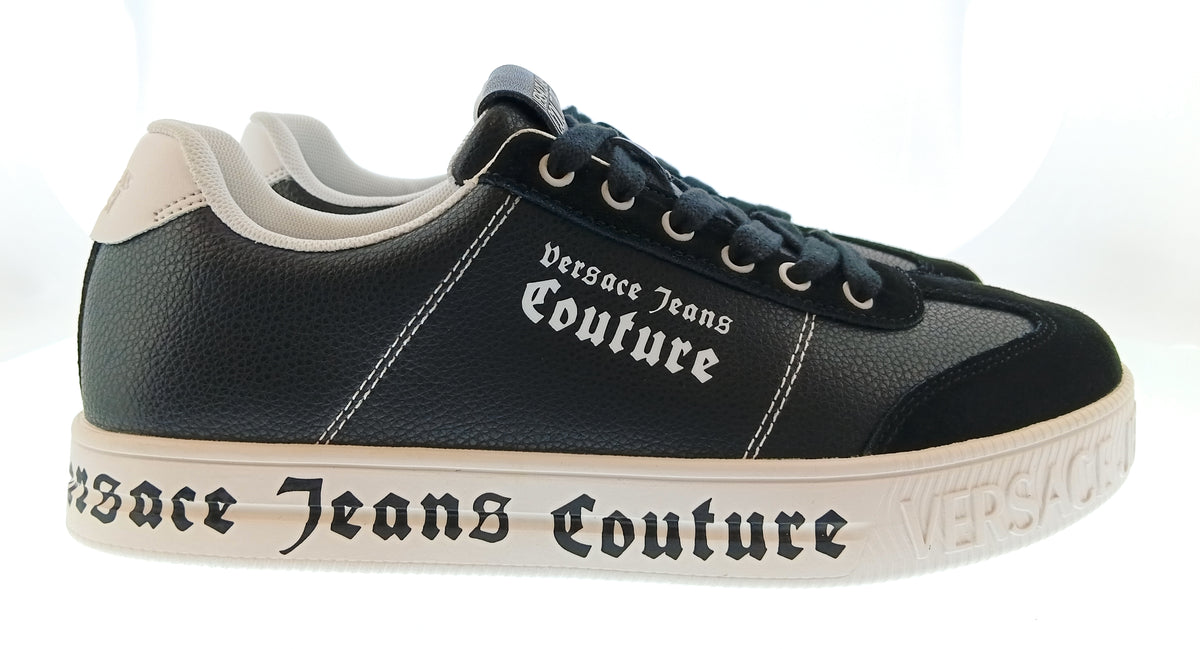 Versace Jeans Couture Versace Jeans Couture Mens Black / White Logo Platform Sneakers-