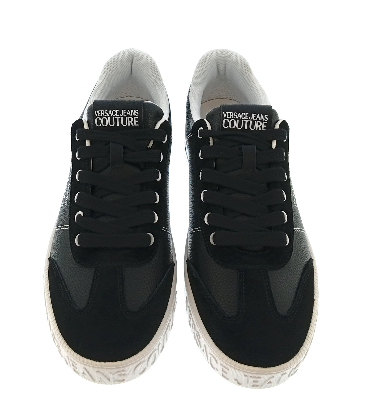 Versace Jeans Couture Versace Jeans Couture Mens Black / White Logo Platform Sneakers-