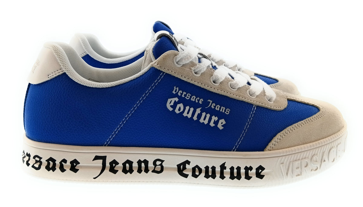 Versace Jeans Couture Versace Jeans Couture Mens Blue / Beige / White Colorblock Logo Sneakers-