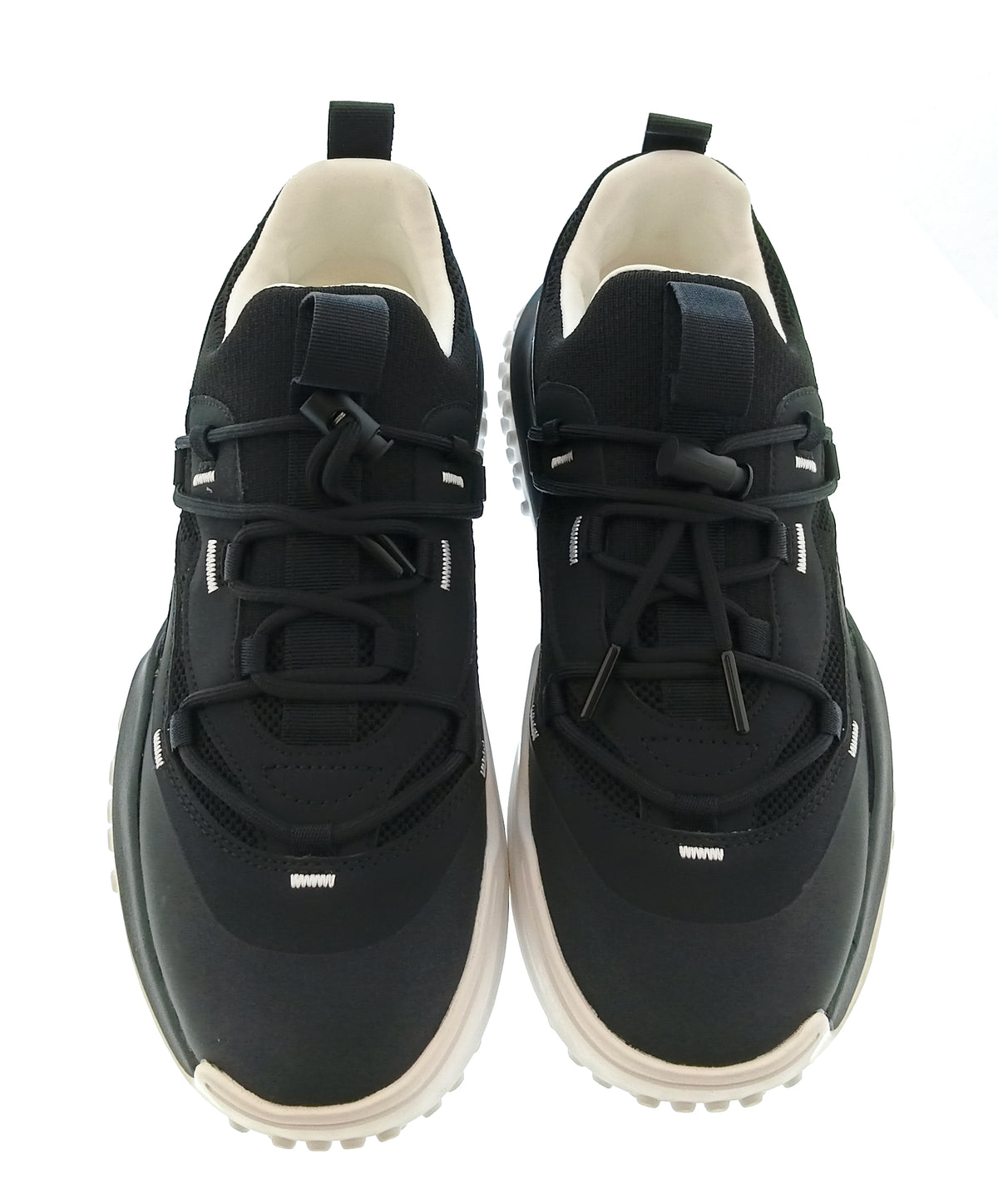 Versace Jeans Couture Versace Jeans Couture Mens Black / White Logo Bubble-Sole Sneakers-